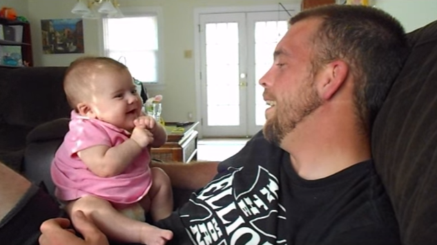 This Father Held His Two Month Old Baby In His Lap…Then She Spoke!