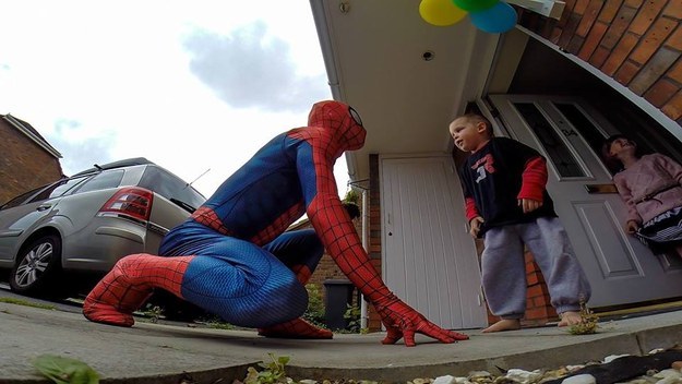 This Dad Dressed Like Spiderman To Surprise His Son. The Reason Will Break Your Heart…