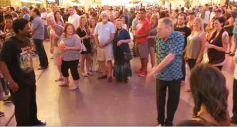 Grandpa Takes 2 Young Men On In Dance Off – Has Crowd Dying Of Laughter With Way He ‘Wins’