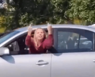 Oops: Woman Rear-Ends Car While Flipping Off Trump Supporters