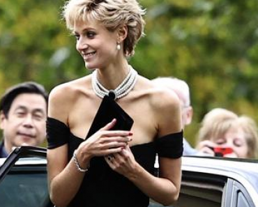 Elizabeth Debicki Perfectly Recreates Princess Diana’s “Revenge Dress” Look for The Crown Season 5